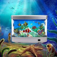 Artificial Tropical Fish Tank Lamps Aquarium Decor Virtual Ocean in Motion Night