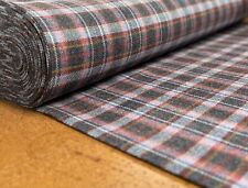 Blue Pink Wool Fabric Tweed