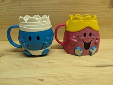 Mr Men Cups Mr Bump Little Miss Chatterbox Collectable McDonalds Plastic Mugs