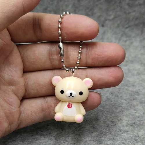 Kawaii rilakkuma bear keychain - kawaii,