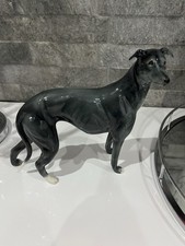 Elite England Pottery Grey Greyhound Dog Figurine, Height 20Cm Length 22cm
