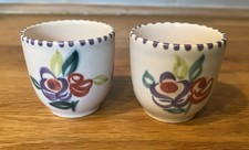 2 Poole Pottery Egg Cups Hand Painted 