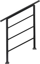 Adjustable Outdoor Handrails for Stairs - Wrought Iron Railings