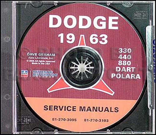 1963 dodge car shop manual - shop,