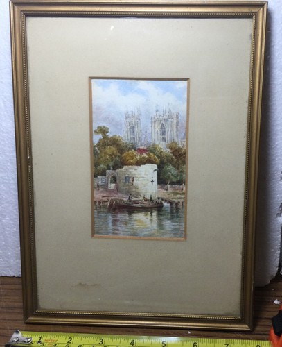 Vintage gilt framed print - gilt,