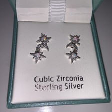 Rachel Ashwell Silver Cubic Zirconia Sterling Silver Earrings 