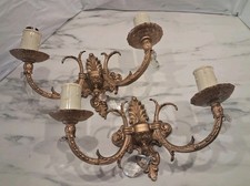 Brass Wall Lights Pair With