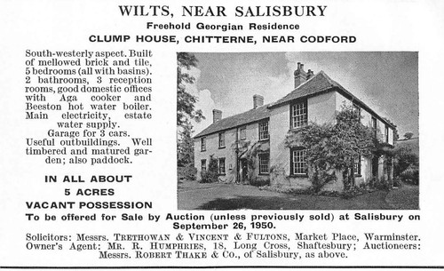 1950 clump house chitterne - clump,