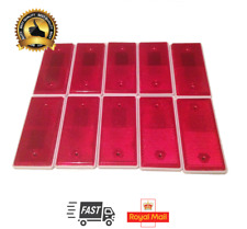 Red Reflectors Pack of 10 self adhesive backing - Trailer Gate Post Lorry Van