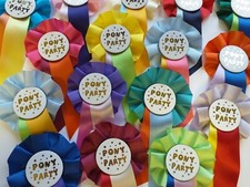 Pony Party Rosettes X 10 Mini Assorted Colours BEST PRICE ON EBAY & FREE POSTAGE