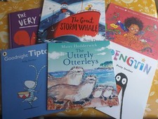 Childrens book bundle the Great Storm Whale Utterly Otterleys Izzy Gizmo Tiptoe
