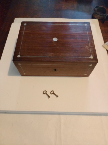 Antique writing box - box, inlaid