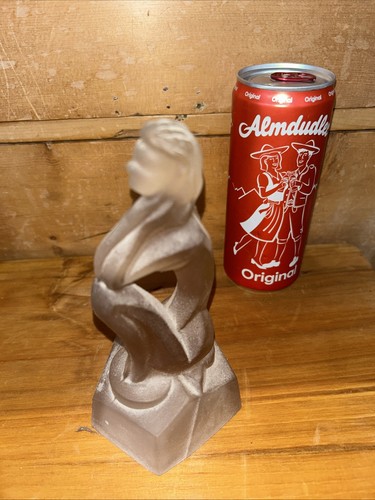Vintage frosted glass - frosted, lady