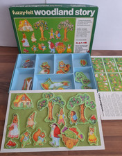 Vintage FUZZY FELT Woodland