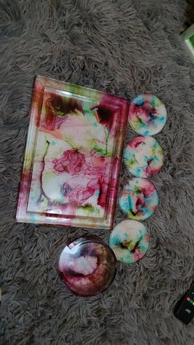 Beautiful handmade tray and - beautiful,