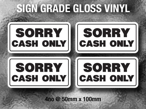 4no sorry cash only - only, self