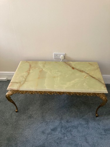 Vintage onyx coffee table with - coffee,