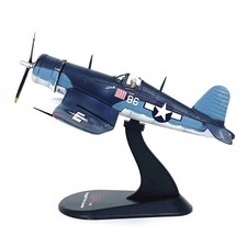 1/72 Scale WWII USMC F4U Corsair Fighter VMF-214 White 86 Model Toy w/ Stand