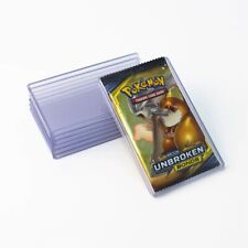 10 x Booster Pack Toploaders/Sealed Promo Card/Hard Sleeve/Protector/Clear/TCG