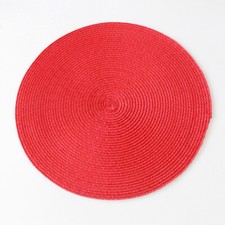 4 Pack Of Round Jacquard Weaved Non Slip Placemat Dining Table Place Mats Set