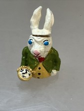 Vintage Warwick Pewter Thimble  From Alice in Wonderland, White Rabbit, I'm Late