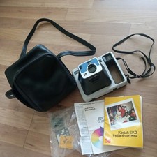 Vintage Kodak EK2 INSTANT CAMERA With Leather Camera Bag Untested