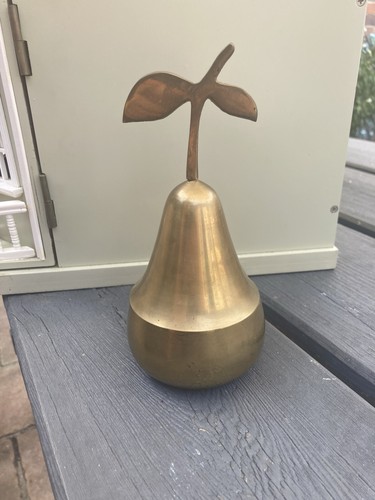 Mid century brass pear trinket - mid,