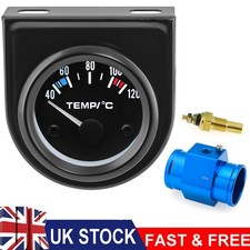 52mm Water Temp Gauge 40-120℃ With 40mm Adaptor Joint Pipe Sensor For Car UK