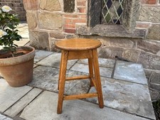 Vintage Bar Stool Bar School Seat Well Made With Nice Patina Oval Seat Rustic