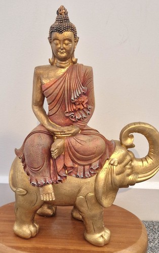 Buddha riding elephant - buddha,