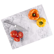 Chopping Board White Marble Worktop Saver Cutting Mat Meat Fish Vegetables