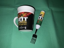 POT NOODLE Bombay Bad Boy mug  & Chicken & Mushroom  Spin SPINNING FORK - New