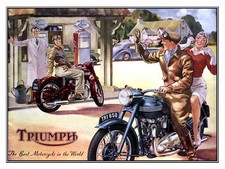 Triumph, Retro metal Aluminium Sign vintage / man cave / Garage