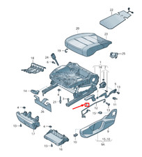 VW TOUAREG CR LEFT SEAT HEIGHT