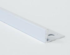 Silver Tile Trims Edge X10 VROMA -Straight L-Shape- 2.5M Aluminium Metal Edging