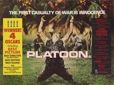 PLATOON 1986 UK Quad poster