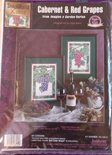 Janlynn StitchWorld Cabernet and Red Grapes counted cross stitch kit (2 pics)