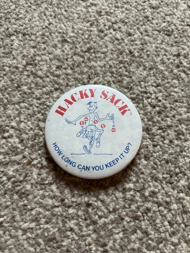 Rare vintage hacky sack badge - vintage,