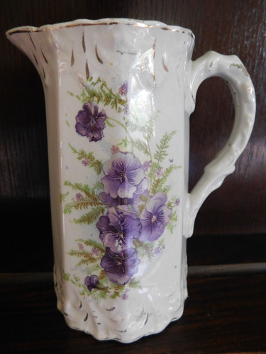 Vintage violet ceramic water - vintage,