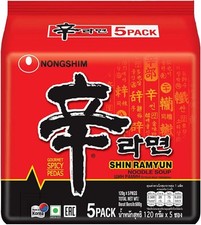 Nongshim Shin Ramyun Noodle Soup 120g | Pack of 40 | Spicy Korean Instant Ramen