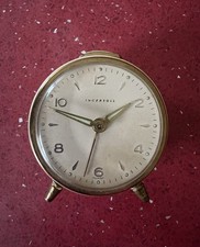 Vintage small Ingersoll Danuvia Budapest wind up alarm clock