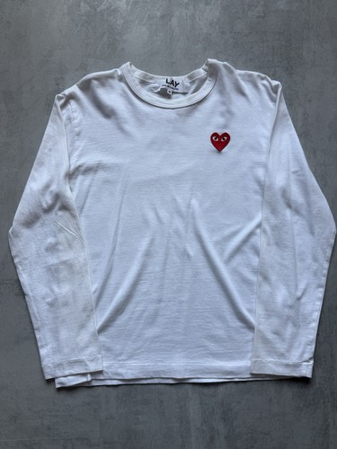 Cdg play white long sleeve - cdg,