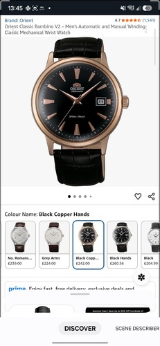 Orient bambino 38mm rose gold - bambino,