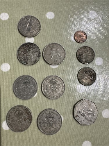 Old pre decimal coins - old,