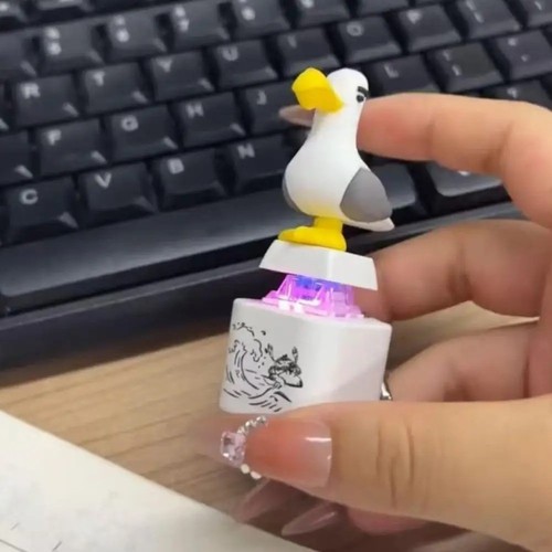 Seagull mine keychain button - seagull,