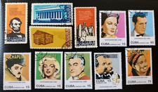 11 Abraham Lincoln and Movie Stars - 1cuba Stamps Lot#28s