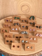 Raw Gemstone Stud Earrings