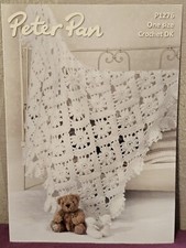 Peter Pan DK Crochet Pattern P1276 - Crochet Shawl and Bootees