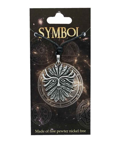 Pewter pendant green man - pewter,