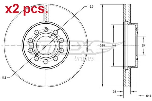 Pcs front rear - front,